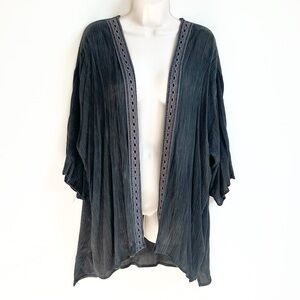 NWT Pinkblush Lightweight Gray Kimono Long Cardigan Open Medium All Seasons